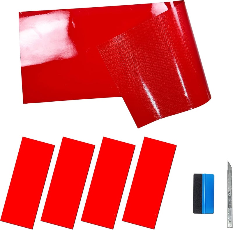 LZLRUN Compatible with Bowtie Logo Wrap Stickers Cut-Your-Own Emblem Overlay DIY Decals for Chevy (11.8 Inch x 4 Inch) (Gloss Red) - Image 2